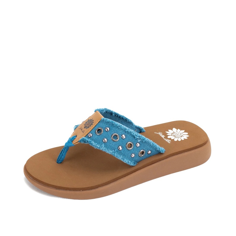 Yellow box Glendora Sandal color blue medium width